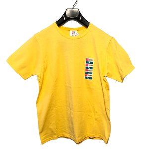 Vintage Hanes Her Way 90s Women Small Yellow Sunburst With Original Tags T-shirt